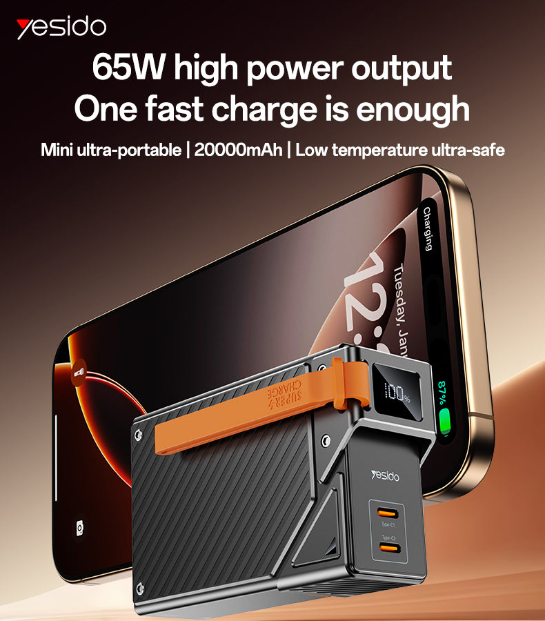 Power bank YESIDO YP76 BLACK