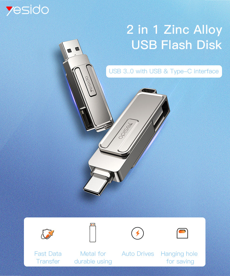 2 in 1 Type-C, USB-A adapter memory stick FL17