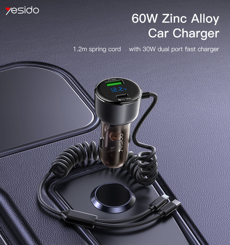 Car charger YESIDO Y58 BLACK