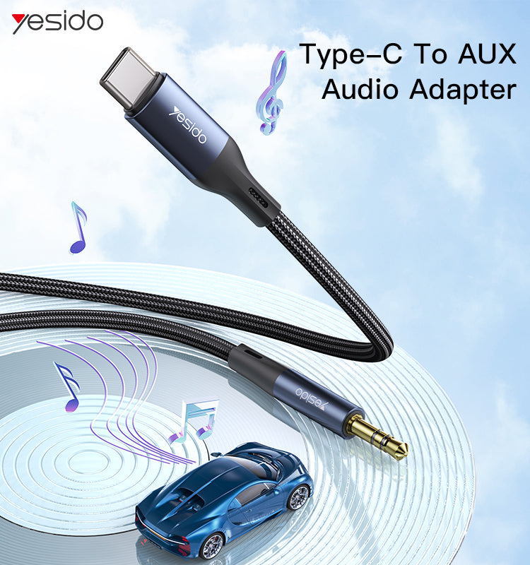 Aux cable YESIDO YAU36 BLACK