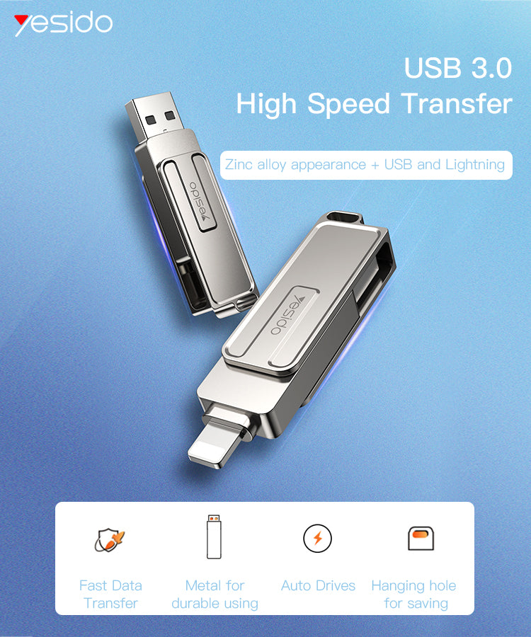 2 in 1  Lightning, USB-A,adapter memory stick FL16