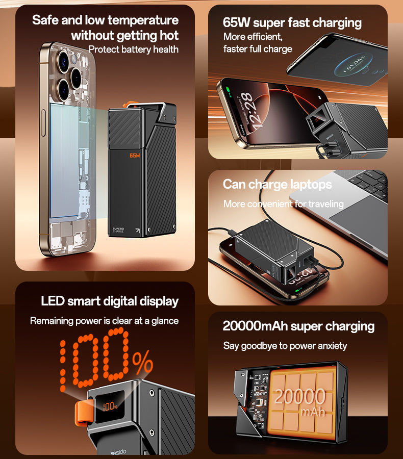 Power bank YESIDO YP76 BLACK