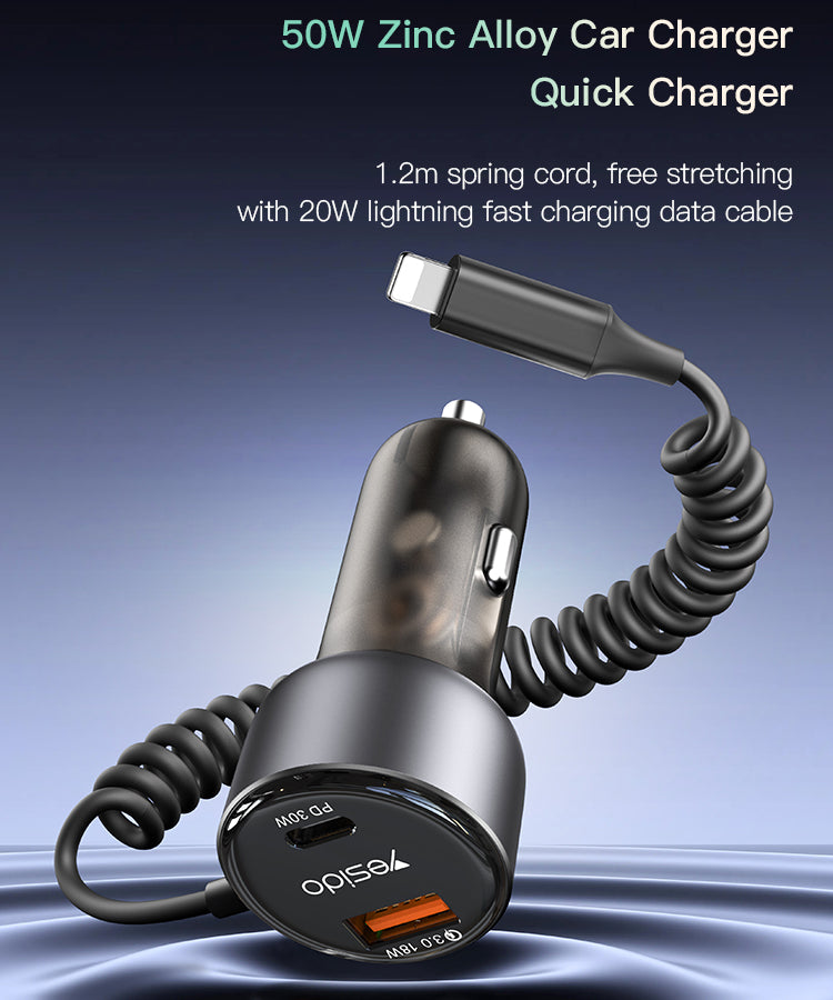 Car charger YESIDO Y57 BLACK
