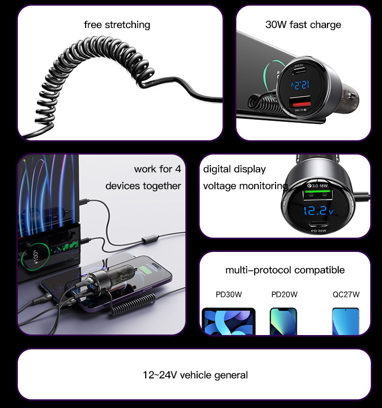 Car charger YESIDO Y58 BLACK