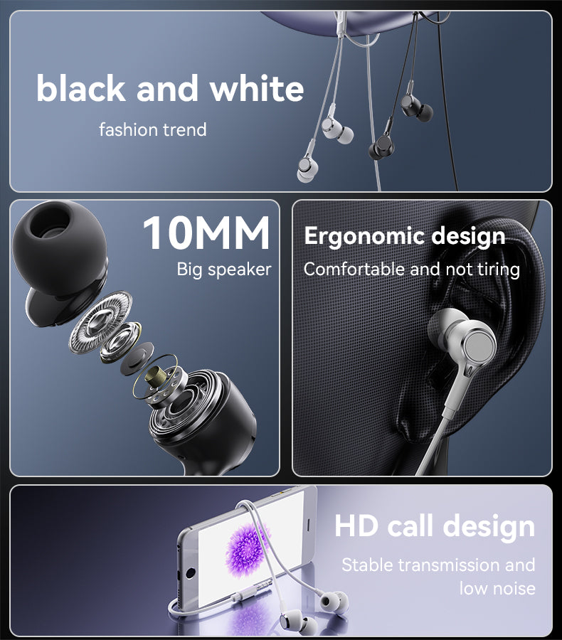 EARPHONE YESIDO YH53 BLACK