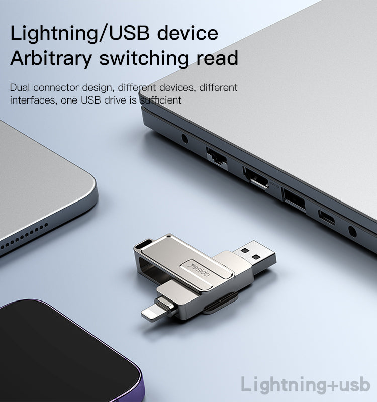 2 in 1  Lightning, USB-A,adapter memory stick FL16