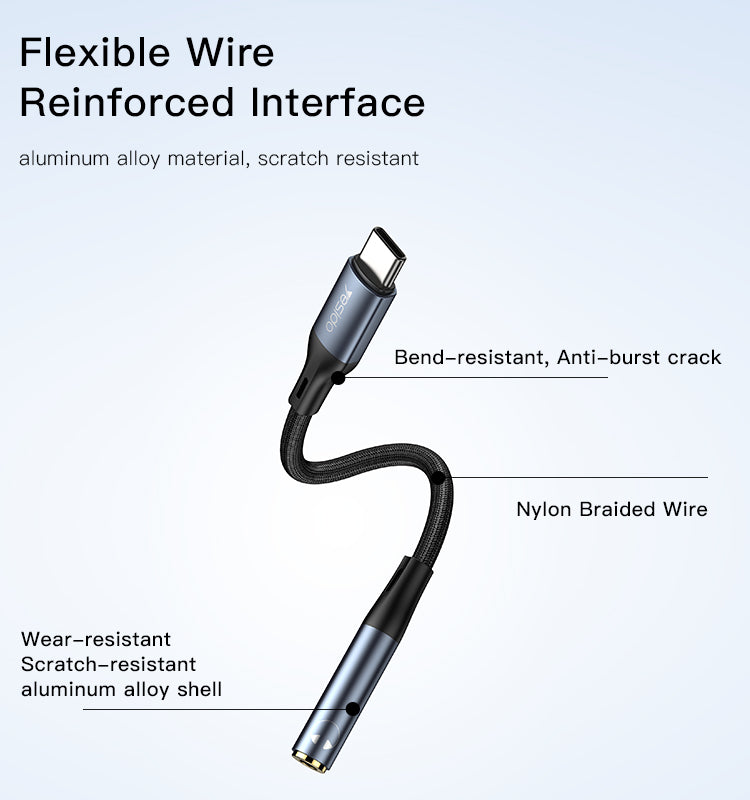 Aux cable YESIDO YAU37 BLACK