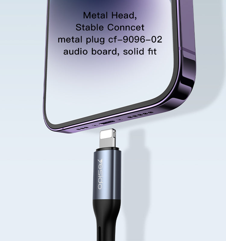 Aux cable YESIDO YAU37 BLACK