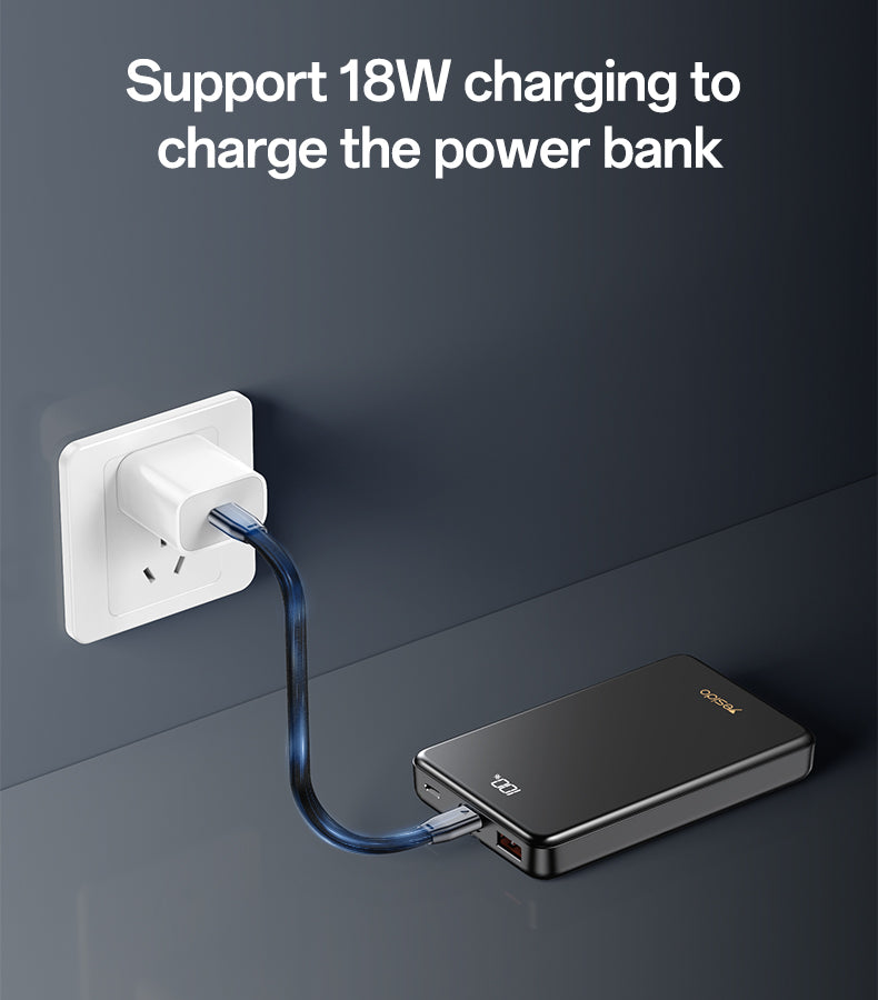 Power bank YESIDO YP75 BLACK