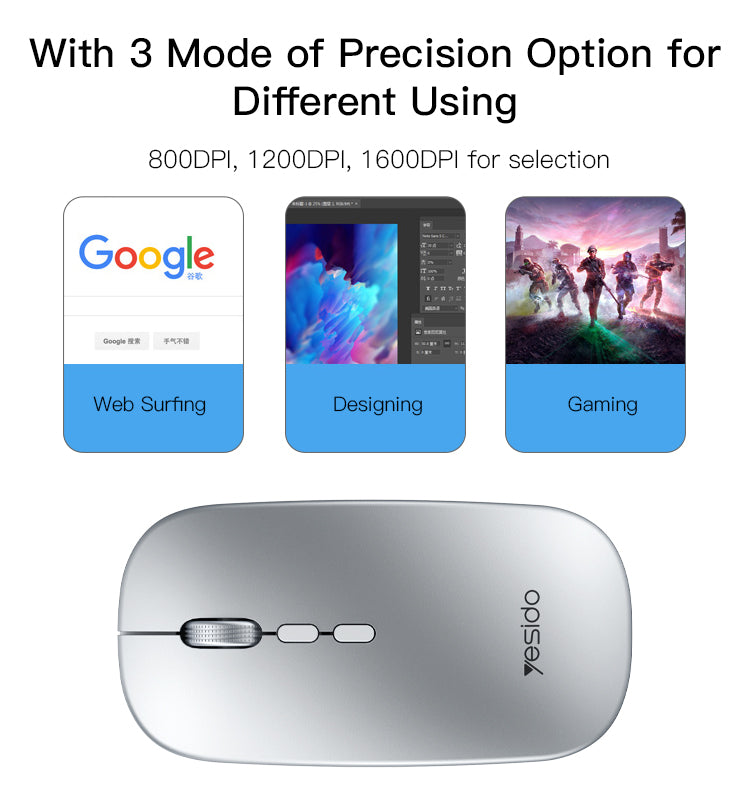 Mouse YESIDO KB15 WHITE