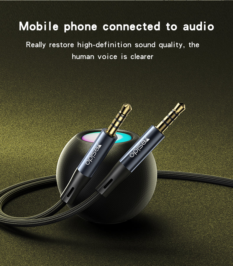 Aux cable YESIDO YAU43 BLACK