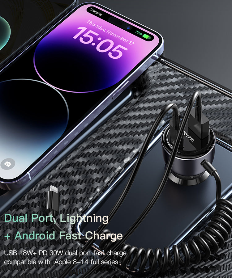 Car charger YESIDO Y57 BLACK