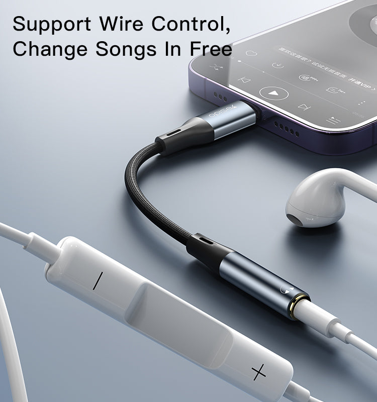 Aux cable YESIDO YAU37 BLACK
