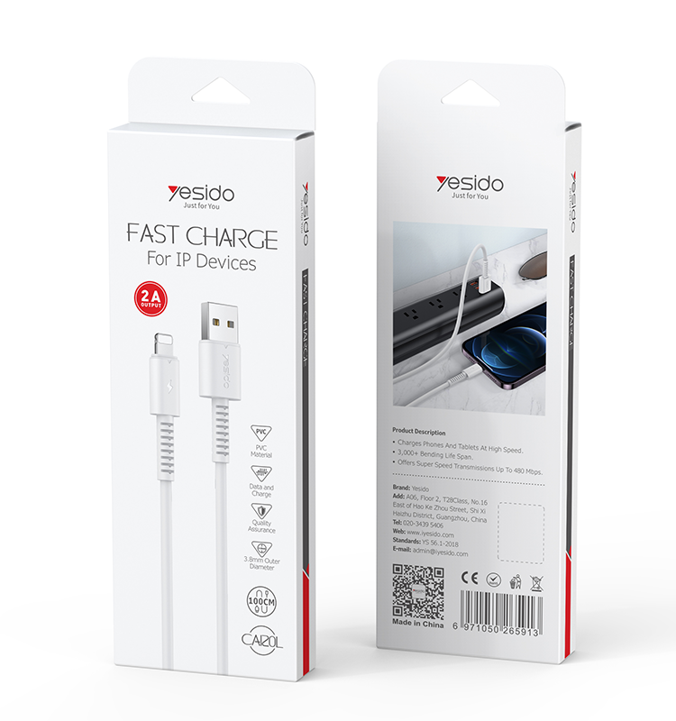 CABLE YESIDO CA120 IPH WHITE