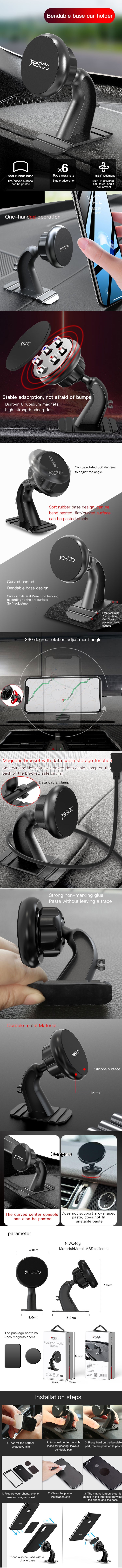 HOLDER YESIDO C91 Black