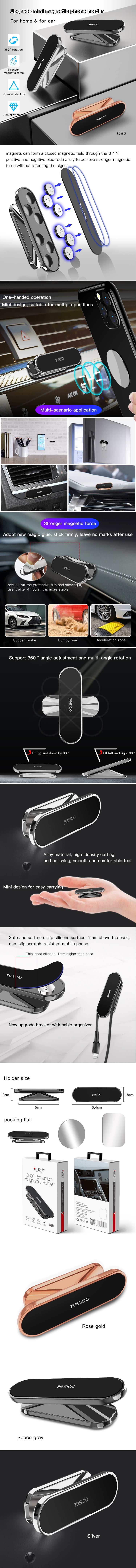 HOLDER YESIDO C82 BLACK