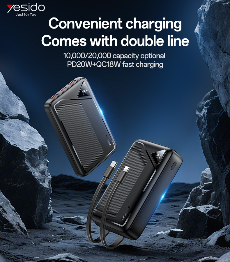 Power bank YESIDO YP85 BLACK