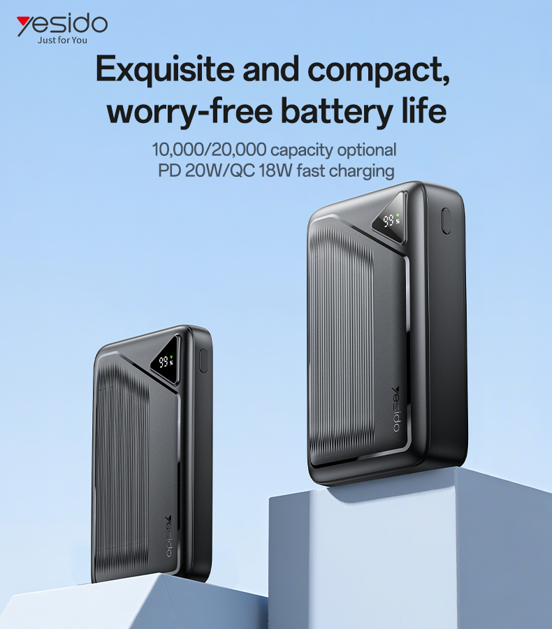 Power bank YESIDO YP83 BLACK