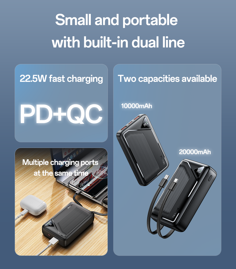Power bank YESIDO YP85 BLACK