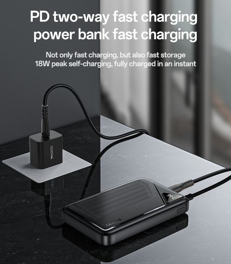 Power bank YESIDO YP83 BLACK