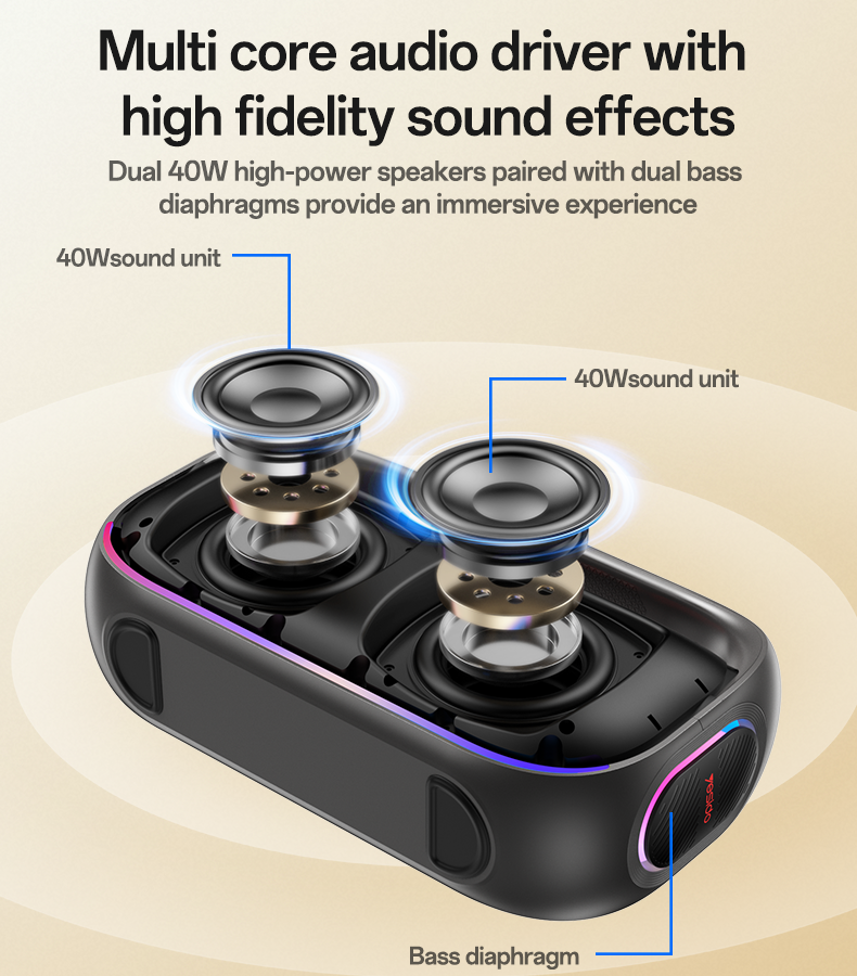 SPEAKER YESIDO YSW31 BLACK