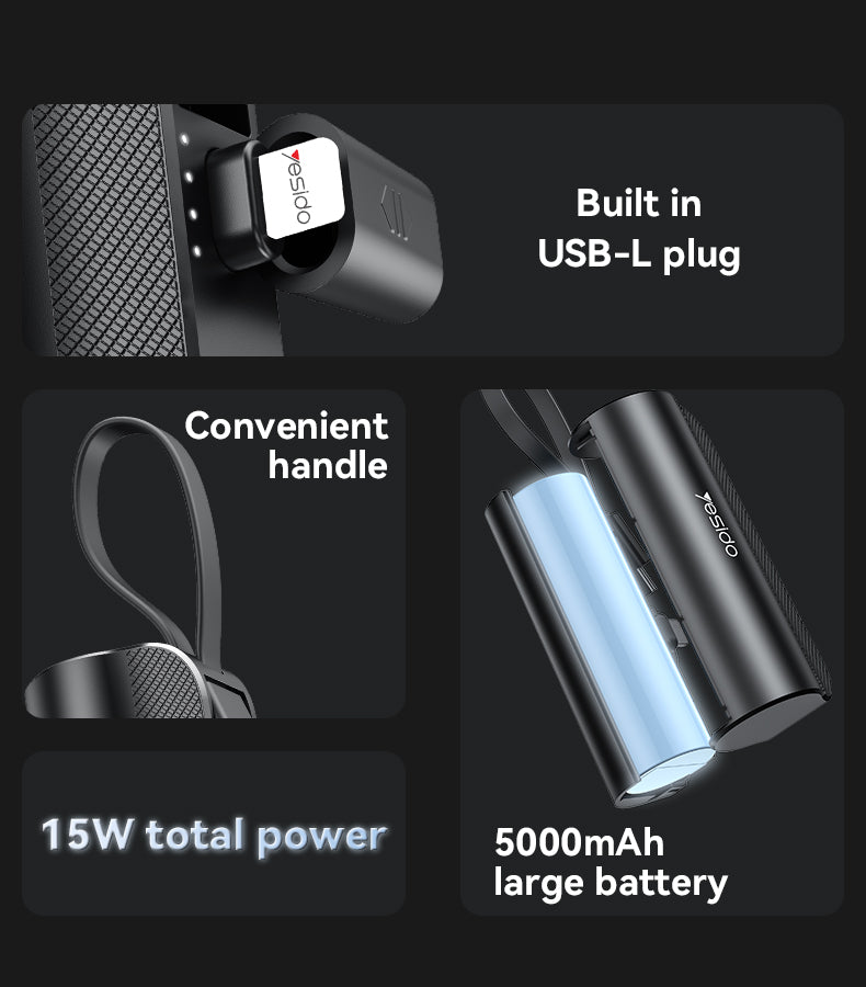 Power bank YESIDO YP68 BlACK