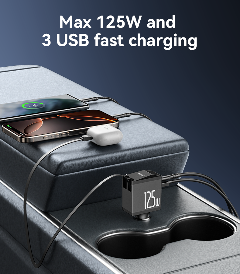 CAR CHARGER YESIDO Y71 Black