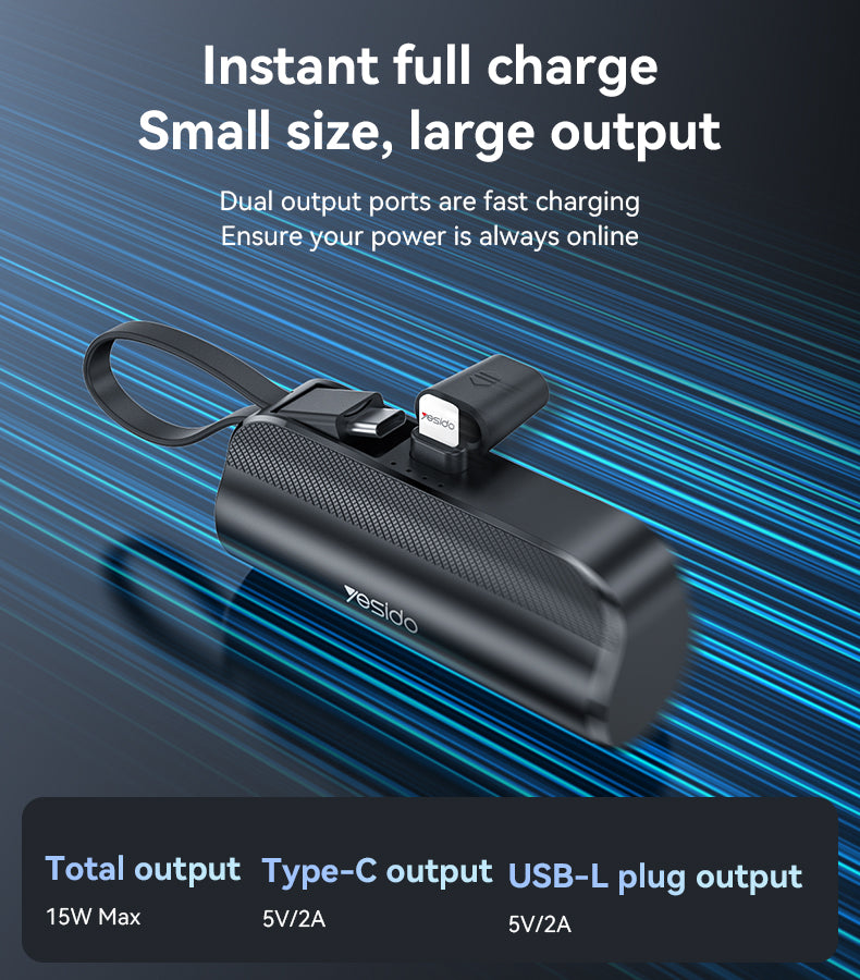 Power bank YESIDO YP68 BlACK