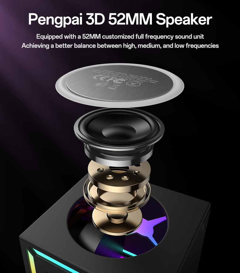SPEAKER YESIDO YSW34 BLACK