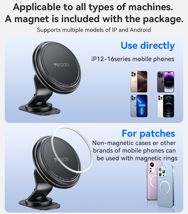 Magsafe design base 360 rotating sticky magnetic holder C220