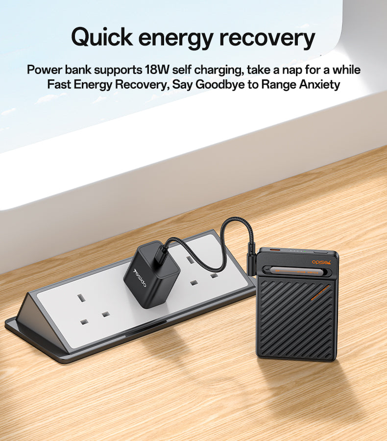 Power bank YESIDO YP78 BLACK