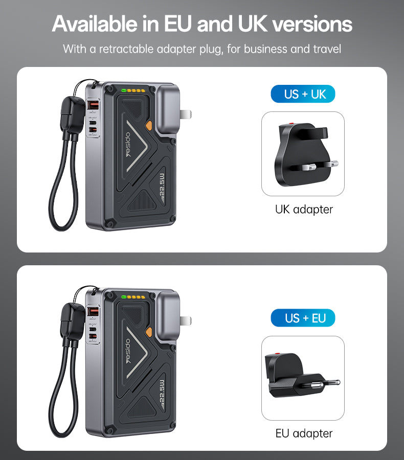 Power bank YESIDO YP89-EU BLACK