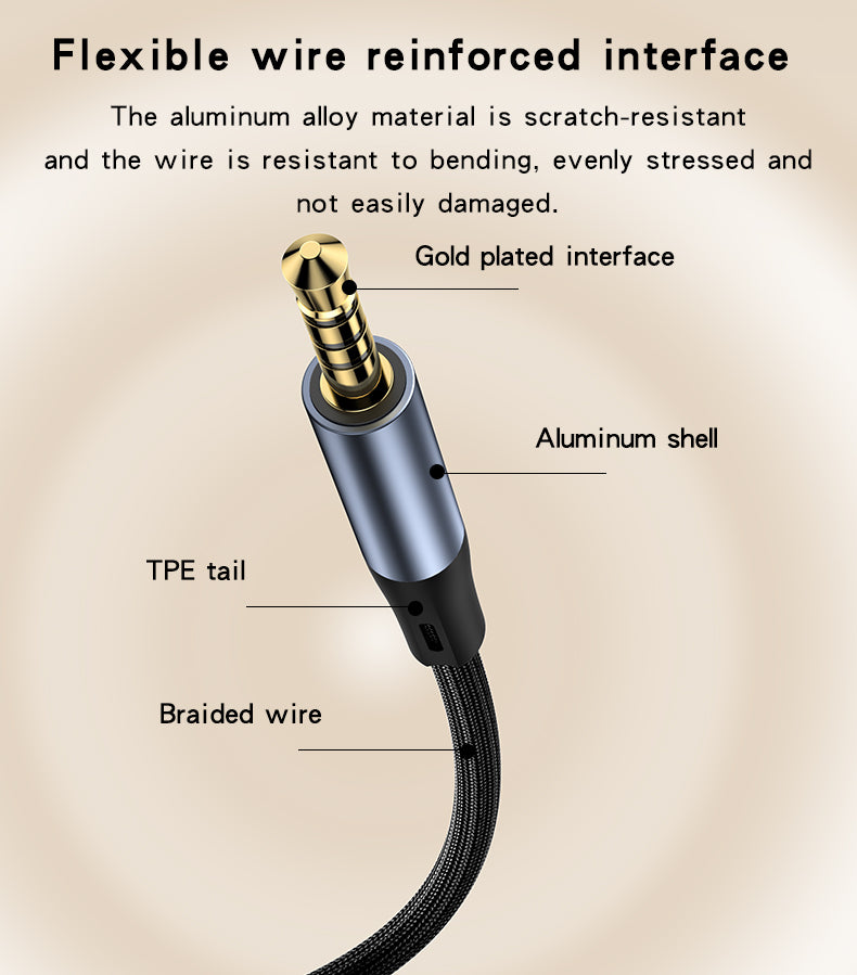 Aux cable YESIDO YAU43 BLACK