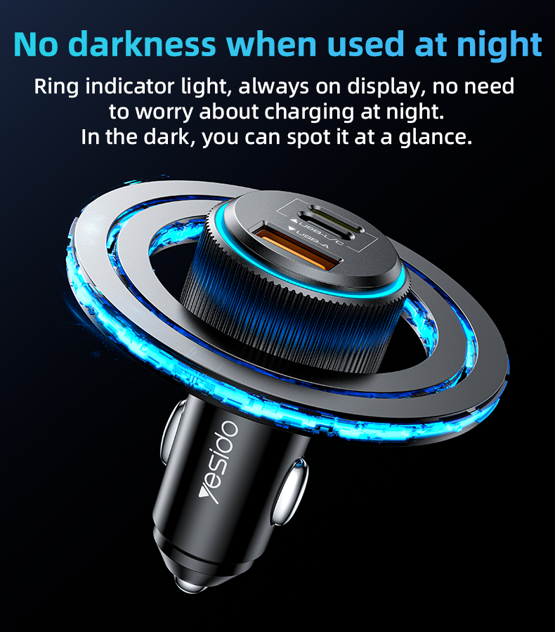 38W Fast Charging Car Charger Y60