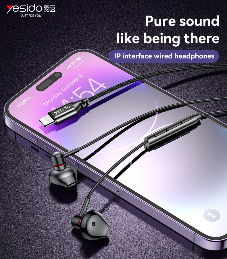 EARPHONE YESIDO YH48 Black
