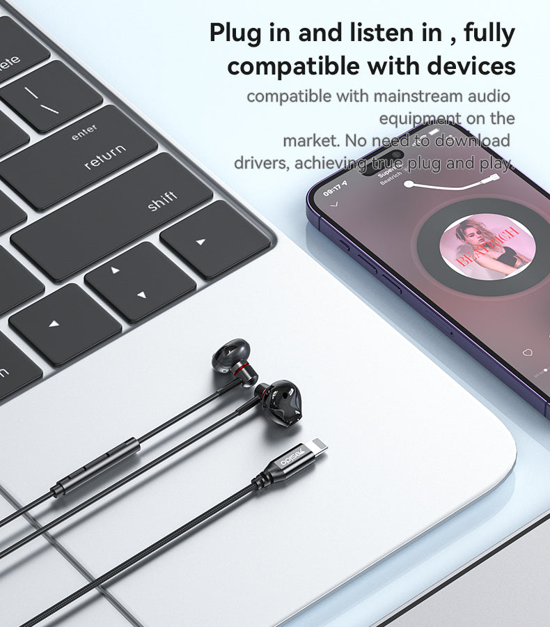 EARPHONE YESIDO YH48 Black