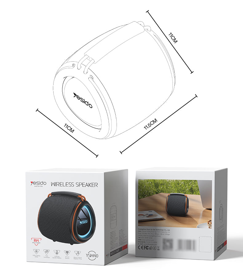 SPEAKER YESIDO YSW40 BLACK