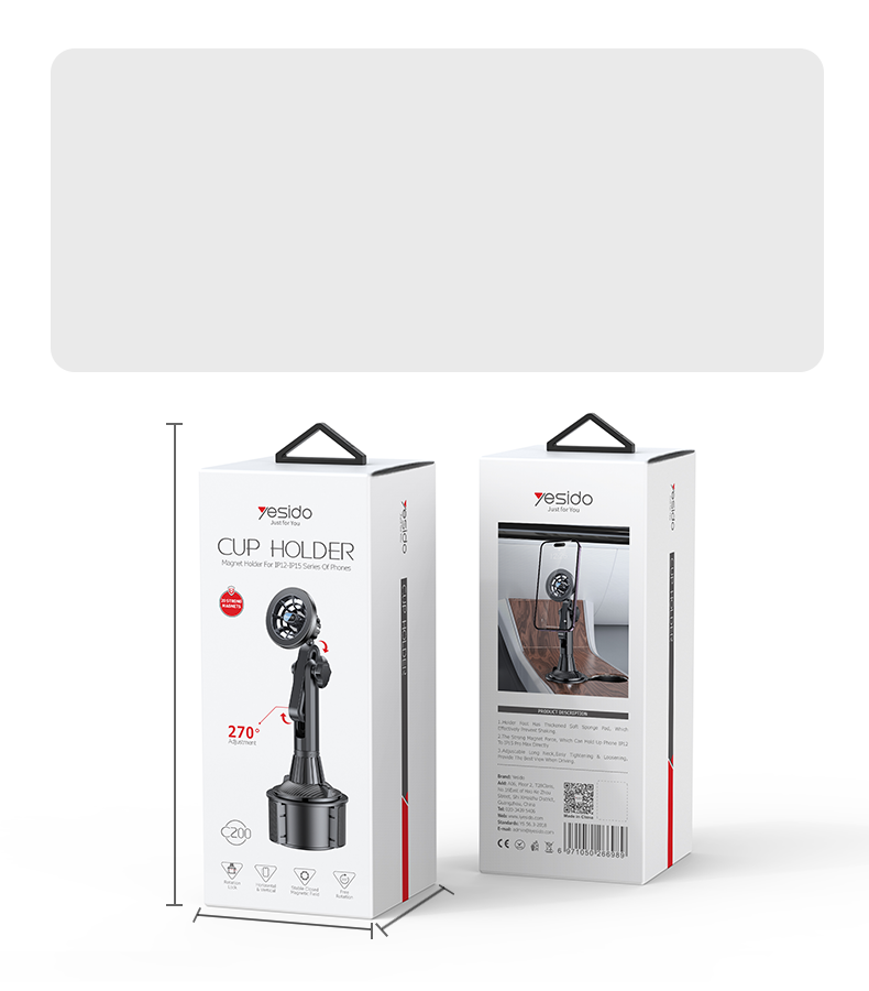 HOLDER YESIDO C200 BLACK