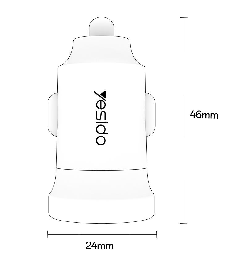 CAR CHARGER YESIDO Y74 Black