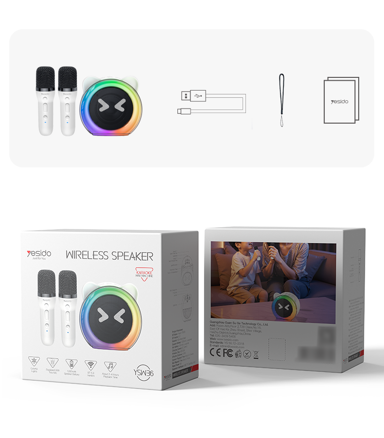 SPEAKER YESIDO YSW36 WHITE