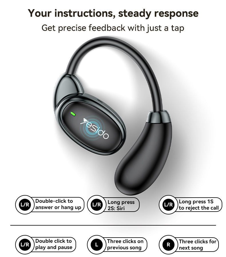 AIRPOD YESIDO YSP19 BLACK