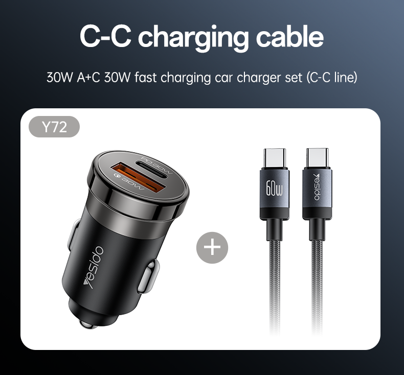 Car charger YESIDO Y72 BLACK