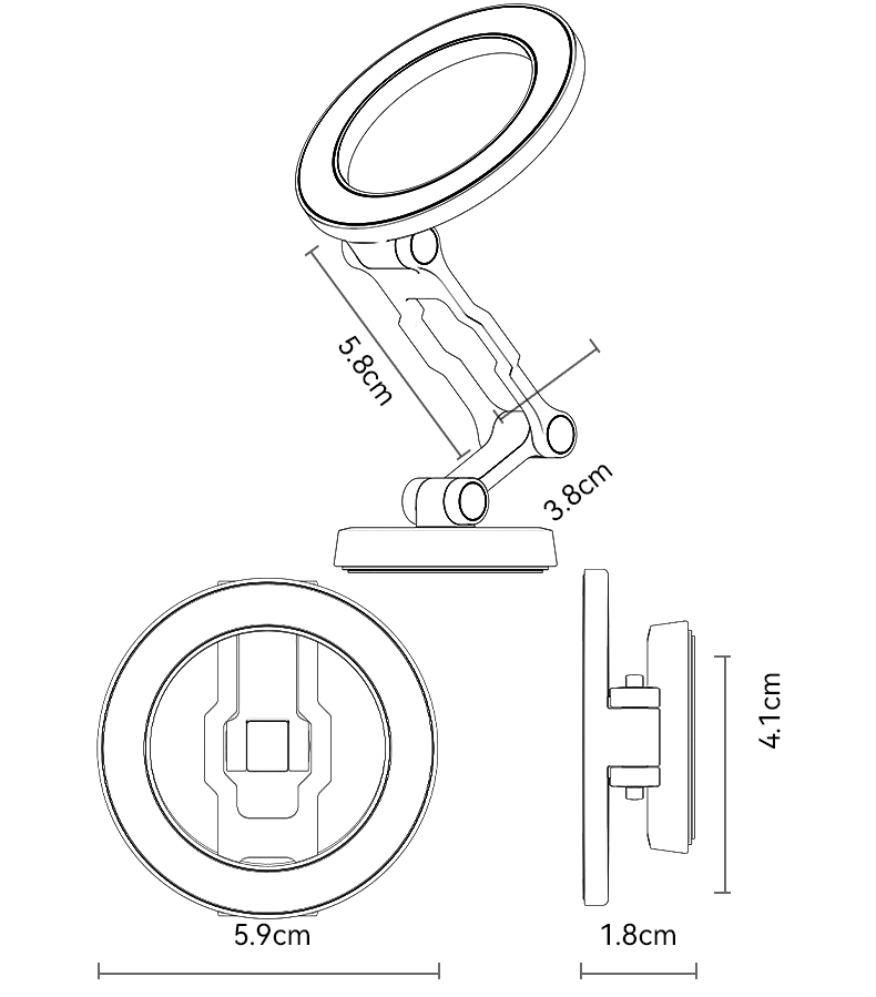 HOLDER YESIDO C203 Black