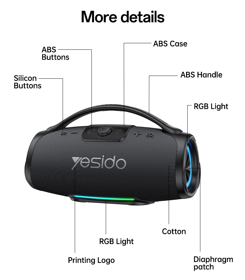 SPEAKER YESIDO YSW45 BlACK