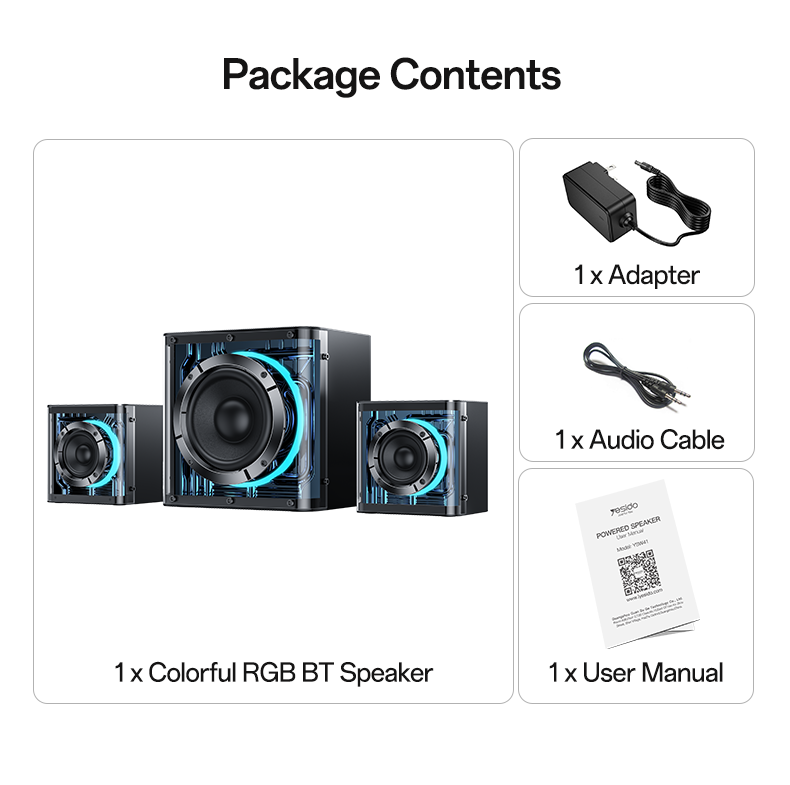 SPEAKER YESIDO YSW41 Black