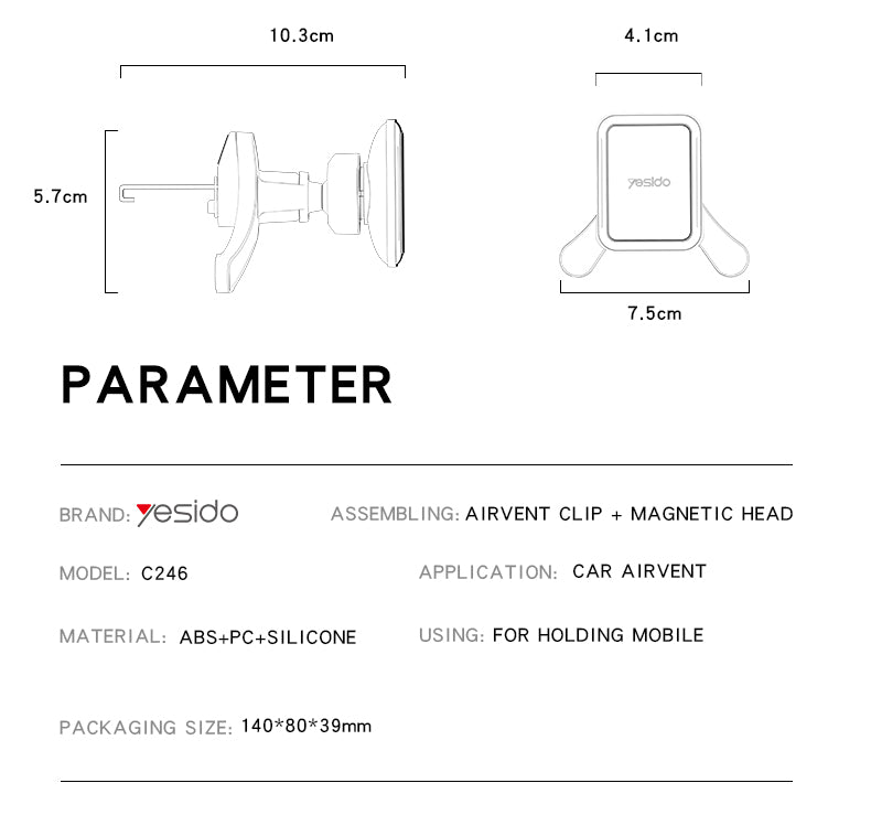 Magnetic Air Vent Phone Holder C246