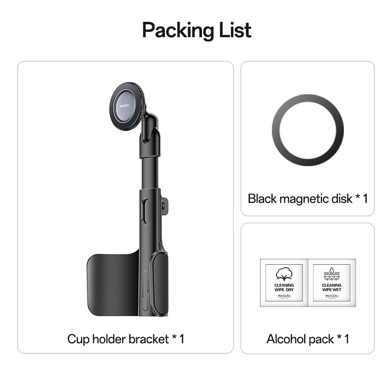 HOLDER YESIDO C230 BLACK