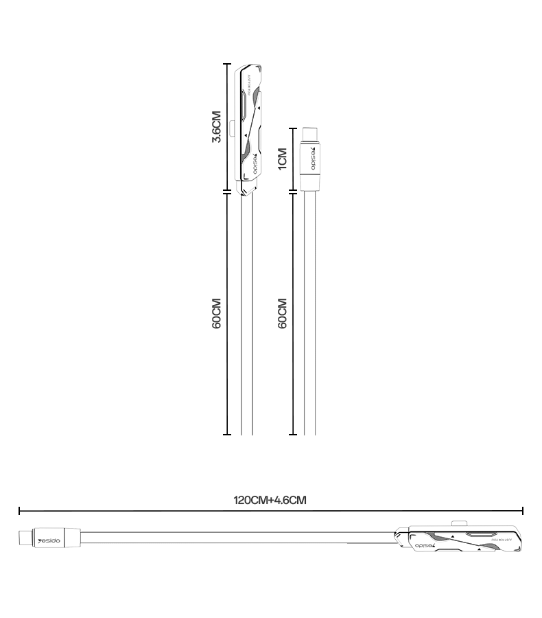 CABLE YESIDO CA207 Black