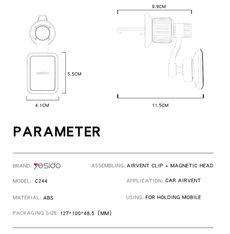 Magnetic Air Vent Phone Holder C244