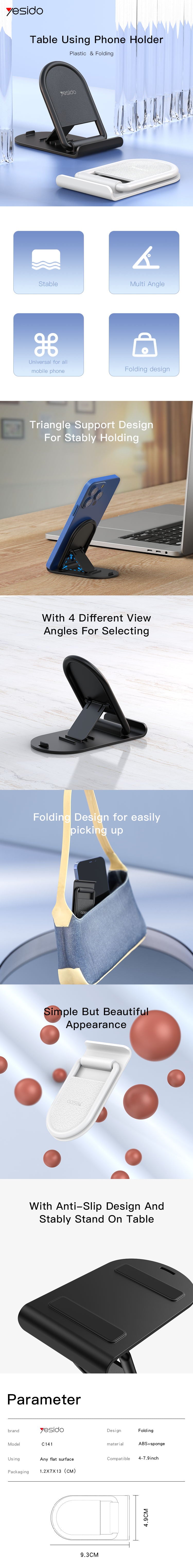 HOLDER YESIDO C141 Black